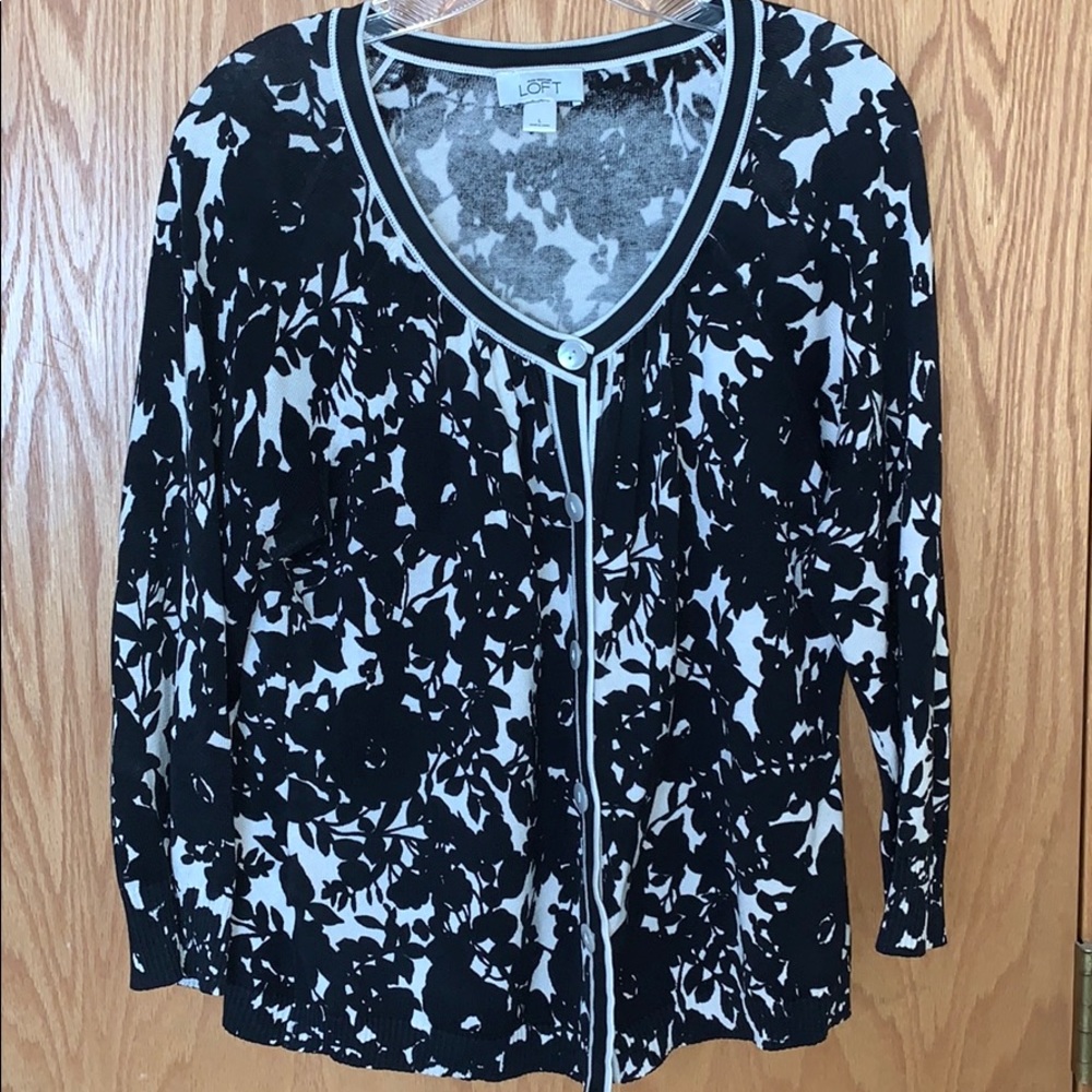 Black and white cardigan